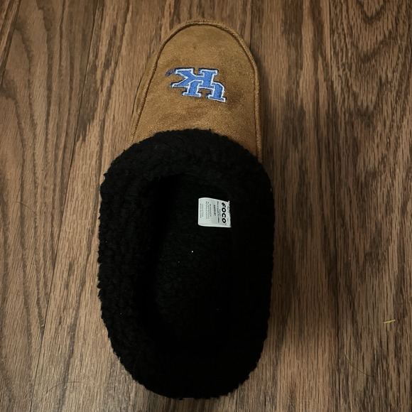 FOCO University Of Kentucky Lined Moccasin Slippers Men's Size L 11-12 NEW - Picture 3 of 4